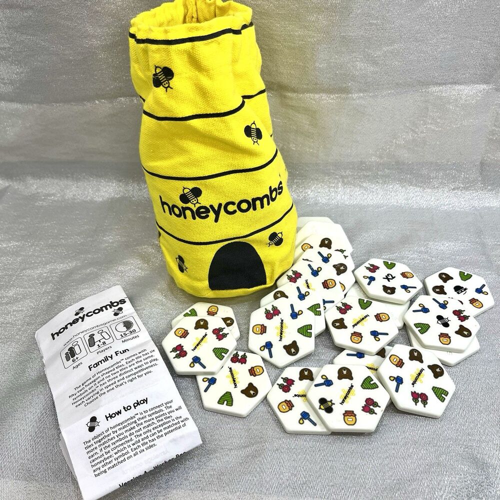 TRAVEL, CAMPING, GAME NIGHT Honeycombs Family Matching Tiles Game